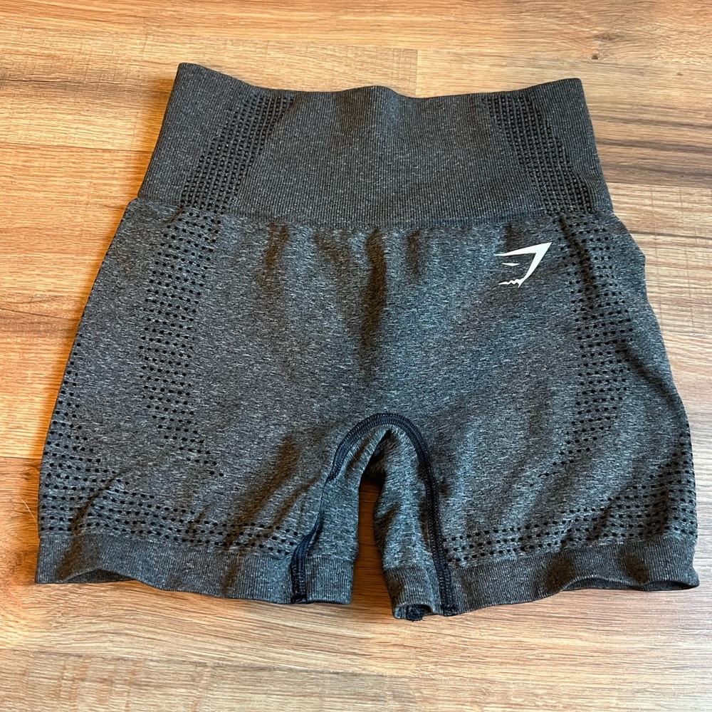 Woman’s Gym Shark Grey Vital Seamless 2.0 Shorts - Size XSmall -